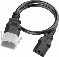 Кабель P-Lock, 0,5м, красный, 1мм²,  1 x IEC C-14, 1 x IEC C-13