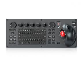 Промышленная клавиатура K-TEK-M418-OTB-BL-NV-EMC-SW-SS-US/RU-USB