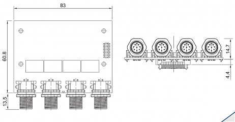 Модуль   CMI-M12LAN01/UB1010/CFM-PoE03