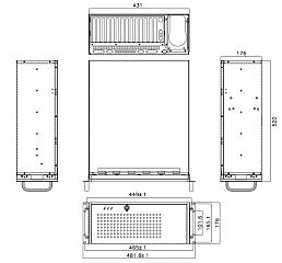 Корпус RACK-3000GBPX/300W