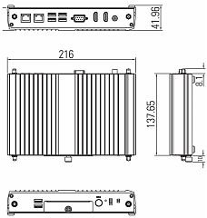Ультракомпактный встраиваемый компьютер eBOX100-312-FL-DC-N4200