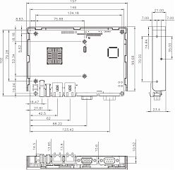 Одноплатный компьютер / Встраиваемая плата WAFER-BT-J19001-ECO