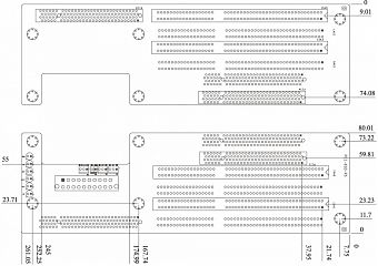 Промышленная кроссплата PCI-6SD