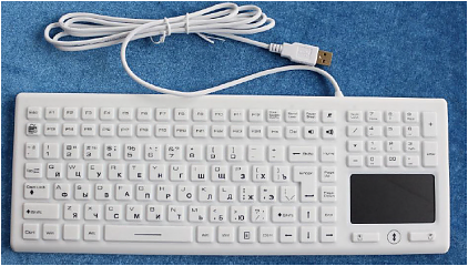 Промышленная клавиатура K-TEK-M369TP-KP-FN-DT-BL-W-US/RU-USB