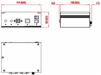 Ультракомпактный встраиваемый компьютер eBOX560-52R-FL-DC-8365UE