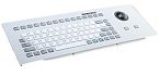 Клавиатура FRONT Key 405TB [BL-USB] встраиваемая, русифицированная, 83 клавиши (силикон), передняя панель из алюминия, трекбол 38мм, подсветка