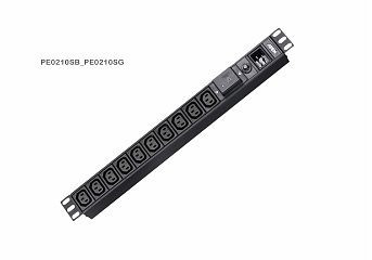 Устройство распределения электропитания PE0210SG 16A 10-outlets Basic 1U PDU with surge protection