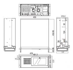 Промышленный компьютерный корпус AX61410WB-RC-NP