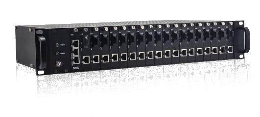 Шасси медиаконвертера RACK2100-F-2AC-N