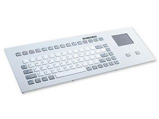 Клавиатура FRONT Key 405TP [USB] силиконовая встраиваемая, русифицированная, 83 клавиши, передняя панель из алюминия, тачпад
