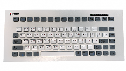 Клавиатура FRONT Key 305 [BL-USB] встраиваемая, русифицированная, 83 клавиши (силикон), передняя панель из алюминия, подсветка