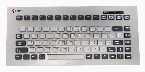 Клавиатура FRONT Key 305 [BL-USB] встраиваемая, русифицированная, 83 клавиши (силикон), передняя панель из алюминия, подсветка