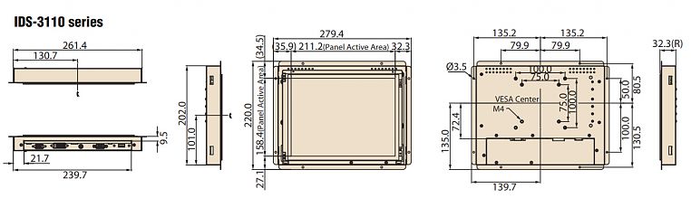 Промышленный монитор IDS-3110R-40SVA1E