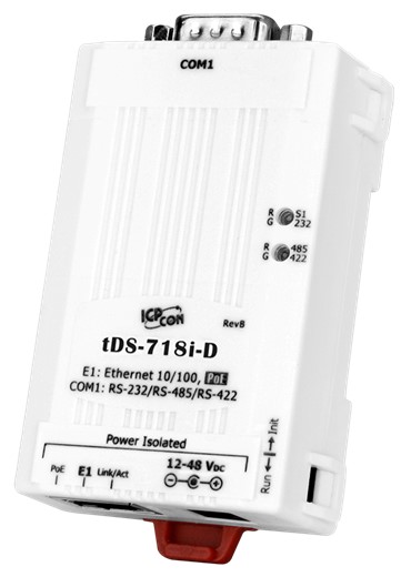 TDS-718i-D &ndash; Сервер последовательных устройств с PoE в миниатюрном корпусе